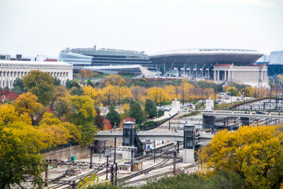 Soldier Field, View from the Presidential Suite, Blackstone Hotel, Fall Colors, Chicago Open House 2014