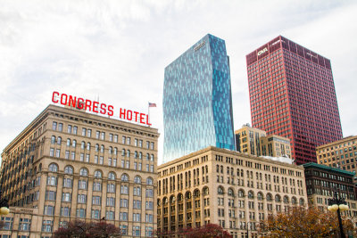 Congress Hotel, CNA, Roosevelt University, Chicago, IL