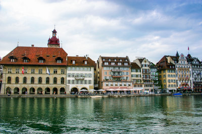 Buidlings along the Reuss River, Lucerne, Switzerland