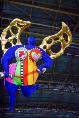 'L'Ange Protecteur,' or Guardian Angel, by Niki de Saint-Phalle, Main train station - Hauptbahnhof, Zurich, Switzerland