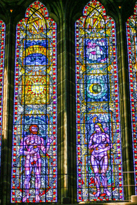 Stained glass, St. Mungo's Cathedral, Glasgow, Scotland