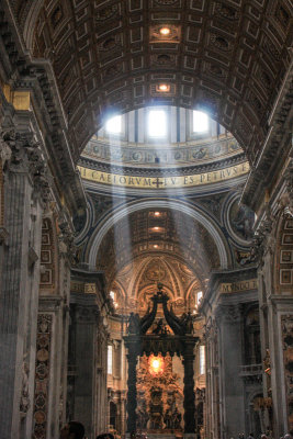God sends his blessing through the light - St. Peter's Basilica, Vatican City