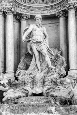 Pietro Bracci's Neptune, Trevi Fountain, Rome, Italy