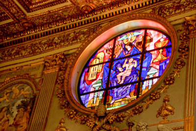 Stained Glass, The Basilica of Santa Maria Maggiore, Rome Italy
