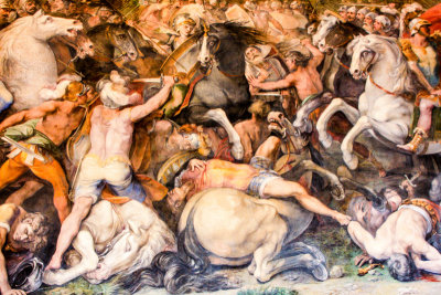 Fresco in the hall of Triumphs - Michele Alberti and Iacopo Rochetti, Capitolini Museum at Campidoglio, Rome, Italy