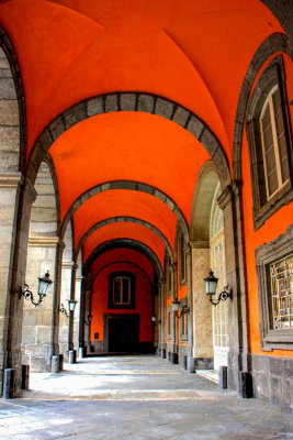 Corridors of the Royal Palace, Naples, Italy