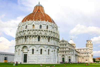 The Piazza del Duomo - Baptistery, Cathedral, cemetery and the Leaning Tower, Pisa, Italy