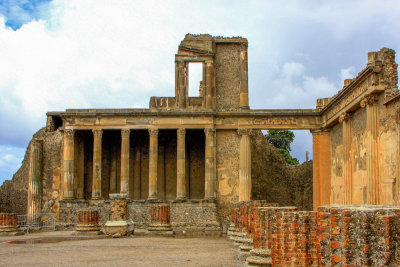An ancient basilica - in those days basilica refered to a grand hall, Pompeii, Italy