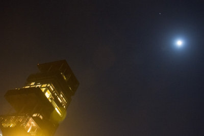 Antila and the moon, Mumbai, India