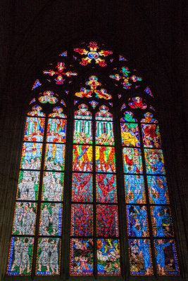 St. Vitus Cathedral, Stained Glass Windows, Prague, Czech Republic