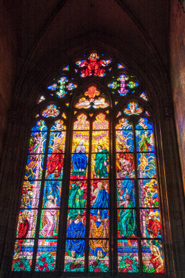 St. Vitus Cathedral, Stained Glass Windows, Prague, Czech Republic
