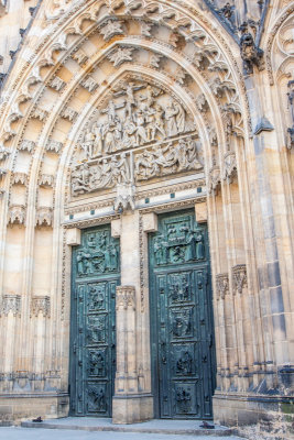 Door, St. Vitus Cathedral, Prague, Czech Republic