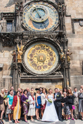 Wedding, Photogrpaher, Astronomical Clock, Old Town, Prague, Czech Republic