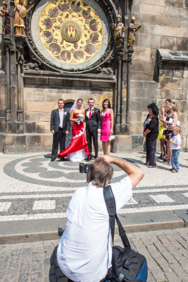 Wedding, Photogrpaher, Astronomical Clock, Old Town, Prague, Czech Republic