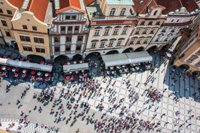 View of the Stare Mesto from the Astronomical Clock Tower, Prague, Czech Republic