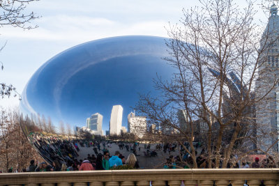 Cloud Gate, Chicago, St. Patrick's Day, 2015