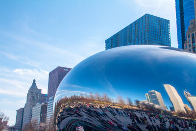 Cloud Gate, Chicago, St. Patrick's Day, 2015