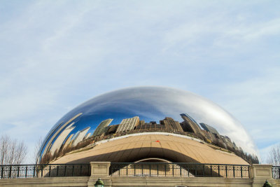 Cloud Gate, Chicago, St. Patricks Day, 2015