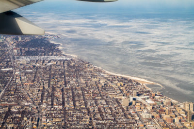 Winter, Chicago from the sky