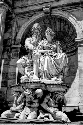 Albrecht (or Danubius) Fountain, Albertina, Vienna, Austria