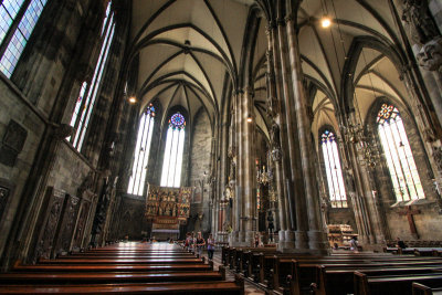 Interior, St. Stephens Cathedral, Vienna, Austria