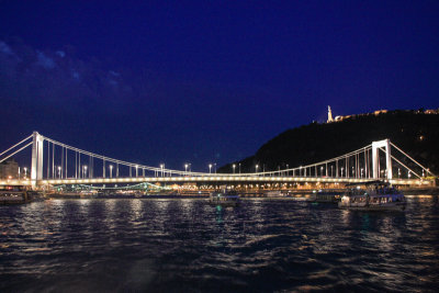 Bridge across the Danube, Liberty Statue, Budapest, Hungary