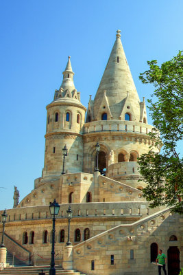 Buda Castle, Towers of Fisherman's Bastion,  Budapest, Hungary