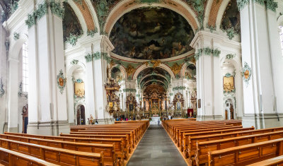 Baroque Interiors, Cathedral, St. Gallen, Abbey of Saint Gall, Switzerland