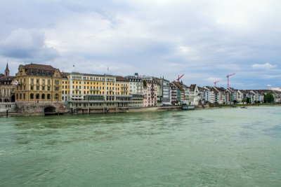 Rhine, View from Mittlere Brucke (Middle Bridge), Basel, Switzerland