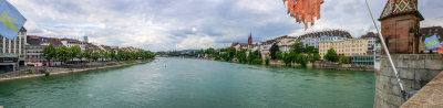 Rhine, View from Mittlere Brucke (Middle Bridge), Basel, Switzerland