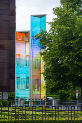 Colored glass, art, Vaduz, Liechtenstein