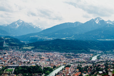 River Inn, View of Innsbruck, Kreuzspitze, Austria
