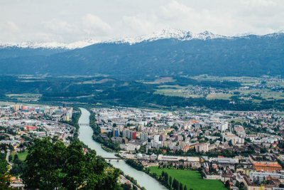 River Inn, View of Innsbruck, Hungerburg Funicular, Austria