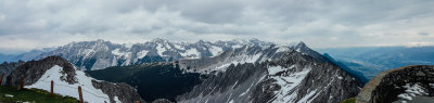 Panorama, Nordkette range, Alps, Innsbruck, Austria