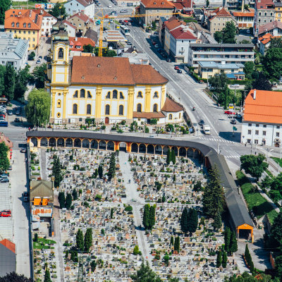 Pfarrkirche (Basilika) Wilten,Friedhof, Innsbruck, Austria