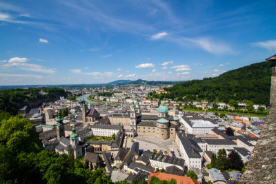 View of Salzburg, from Salzburg castle, Austria