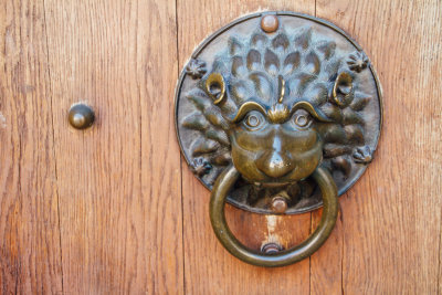 Door knocker, Nuremberg, Bavaria, Germany