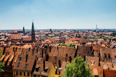 View from Nuremberg Castle, Nuremberg, Bavaria, Germany