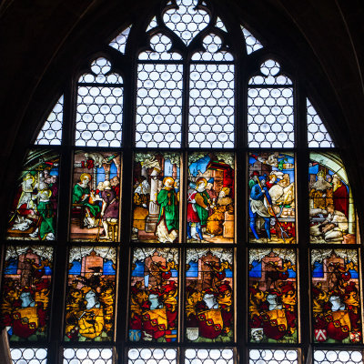 Stained Glass, St. Lorenz, Nuremberg, Bavaria, Germany