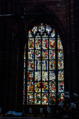 Stained Glass Window, St. Lorenz, Nuremberg, Bavaria, Germany