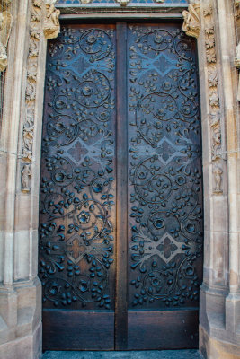 Door, Frauenkirche, Nuremberg, Bavaria, Germany