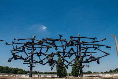Memorial erected in 1968, Camp, Dachau, Germany