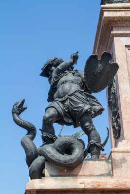 Marian Column,  Marienplatz, Munich, Bavaria, Germany