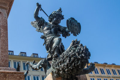 Marian Column,  Marienplatz, Munich, Bavaria, Germany