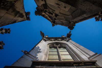 New Town Hall, view into the sky,  Bavaria, Germany