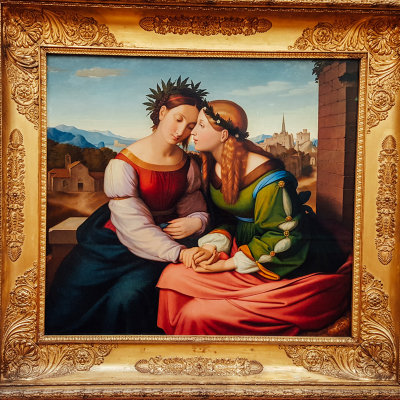 Italia und Germania, Friedrich Overbeck, 1828, Neue Pinakothek, Munich, Bavaria, Germany