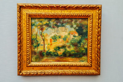 The Gardens of Montmartre with a view of Sacre-Coeur under construction, Auguste Renoir, 1896, Neue Pinakothek, Munich, Bavaria,