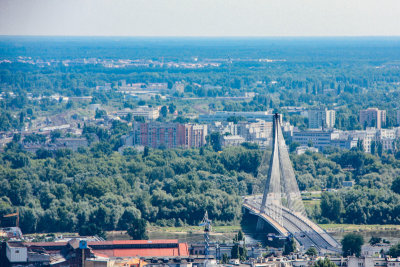 Holy Cross Bridge across Vistula, Warsaw, Poland