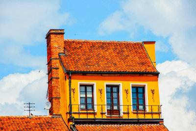 Windows, Old Town, Warsaw, Poland