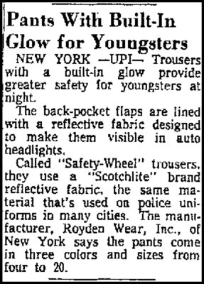 pants with built in glow for children